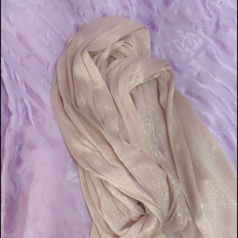Tan glittery scarf